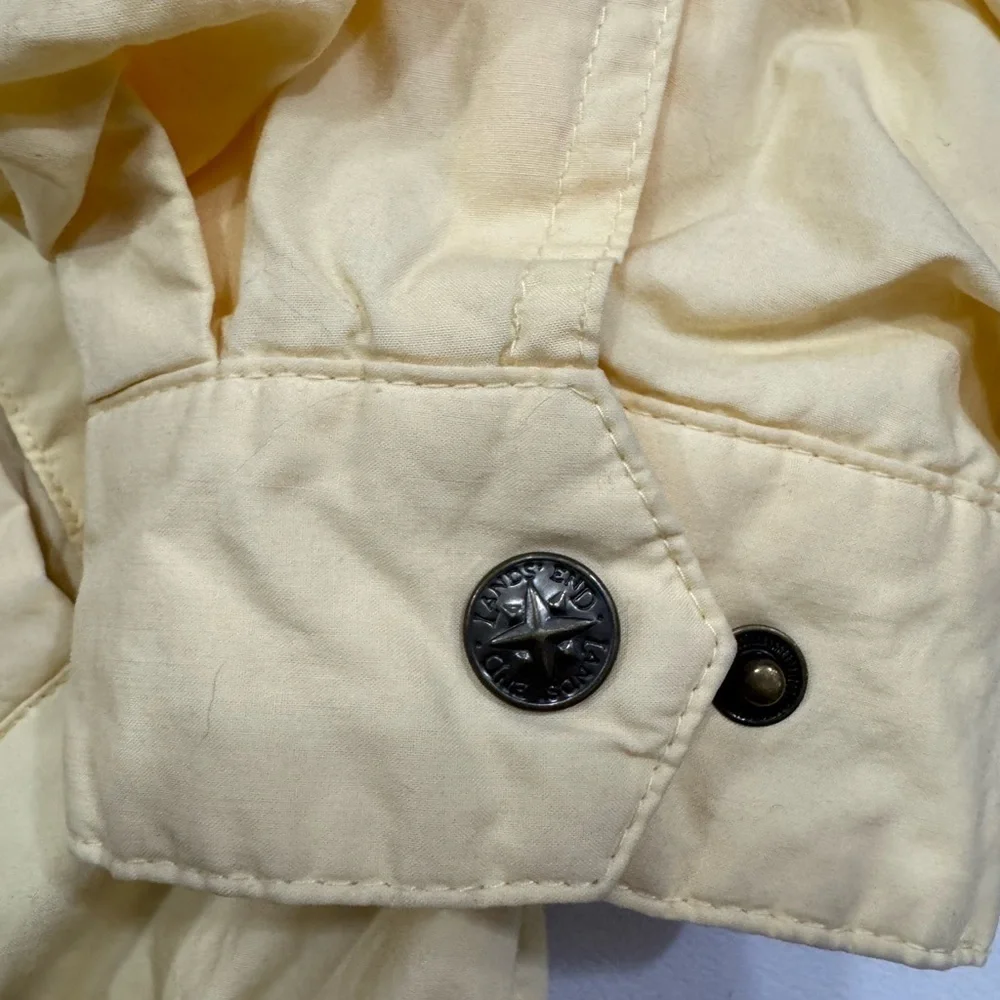 Vintage Lands' End Men's Light Cream yellow Jacket-Cabincore